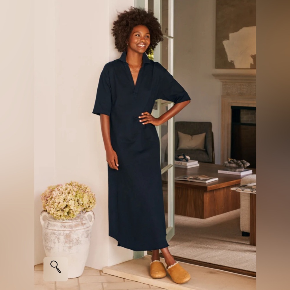 Frank & Eileen Rory Gray Buttoned Maxi Dress